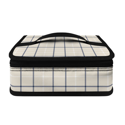 Beige Tattersall Pattern Print Small Lunch Bag