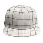 Beige Tattersall Pattern Print Snapback Cap