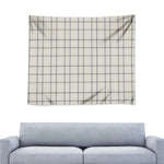 Beige Tattersall Pattern Print Tapestry