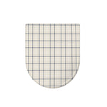 Beige Tattersall Pattern Print Toilet Lid Cover