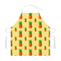 Beige Watercolor Pineapple Pattern Print Adjustable Apron