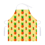 Beige Watercolor Pineapple Pattern Print Adjustable Apron