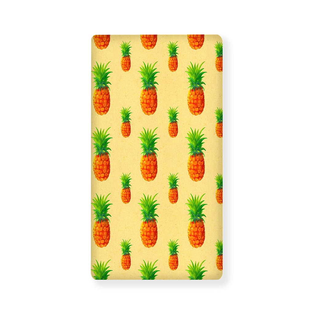 Beige Watercolor Pineapple Pattern Print Baby Crib Sheet