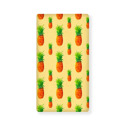 Beige Watercolor Pineapple Pattern Print Baby Crib Sheet