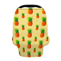 Beige Watercolor Pineapple Pattern Print Baby Seat Cover