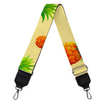 Beige Watercolor Pineapple Pattern Print Bag Strap