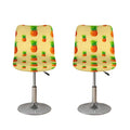 Beige Watercolor Pineapple Pattern Print Bar Stool Covers