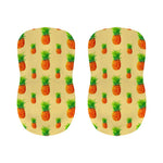 Beige Watercolor Pineapple Pattern Print Bar Stool Covers
