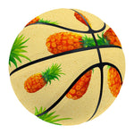 Beige Watercolor Pineapple Pattern Print Basketball