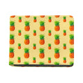 Beige Watercolor Pineapple Pattern Print Bifold Wallet