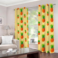 Beige Watercolor Pineapple Pattern Print Dimout Grommet Curtains