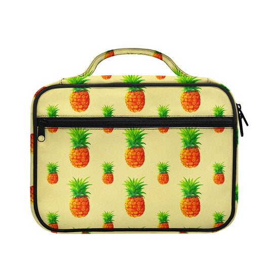 Beige Watercolor Pineapple Pattern Print Briefcase Bible Bag