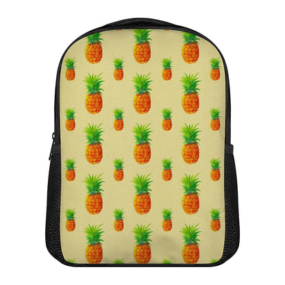 Beige Watercolor Pineapple Pattern Print Casual Backpack