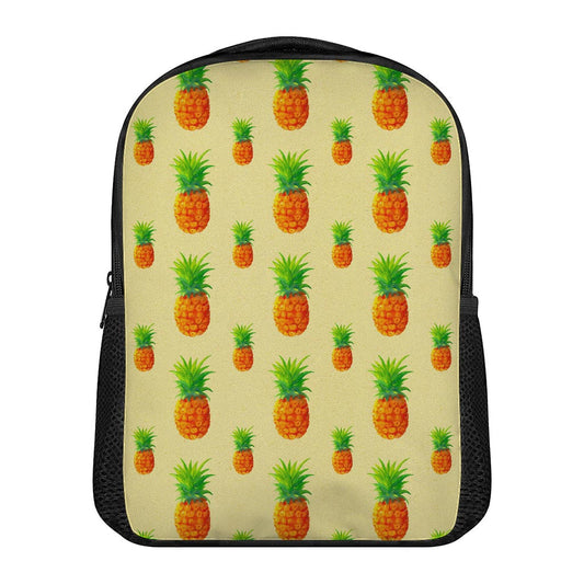 Beige Watercolor Pineapple Pattern Print Casual Backpack