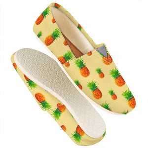 Beige Watercolor Pineapple Pattern Print Casual Shoes