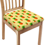Beige Watercolor Pineapple Pattern Print Chair Cushion Cover