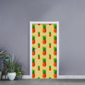 Beige Watercolor Pineapple Pattern Print Door Sticker