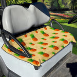 Beige Watercolor Pineapple Pattern Print Golf Cart Seat Cover