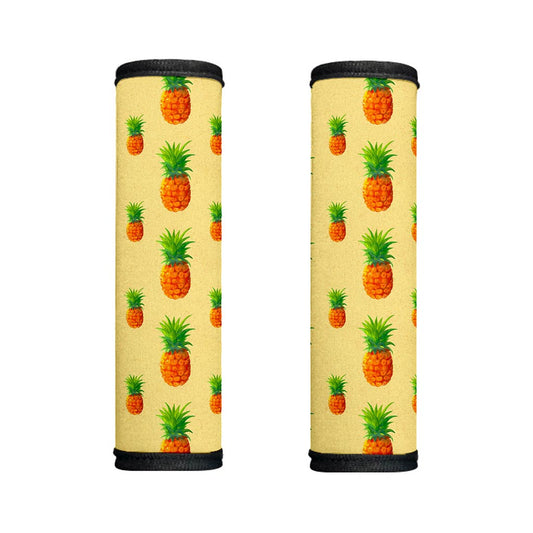 Beige Watercolor Pineapple Pattern Print Handle Covers