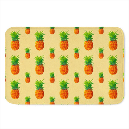 Beige Watercolor Pineapple Pattern Print Indoor Door Mat