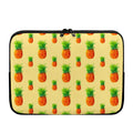 Beige Watercolor Pineapple Pattern Print Laptop Sleeve