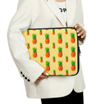 Beige Watercolor Pineapple Pattern Print Laptop Sleeve