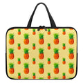 Beige Watercolor Pineapple Pattern Print Laptop Sleeve With Handle