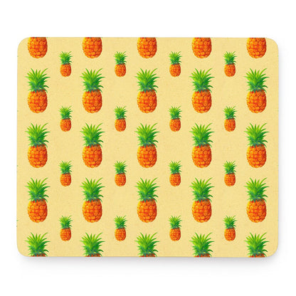 Beige Watercolor Pineapple Pattern Print Mouse Pad