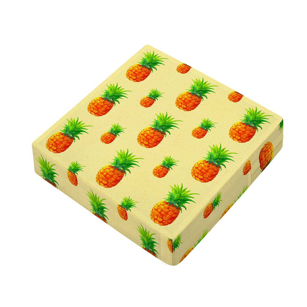 Beige Watercolor Pineapple Pattern Print Outdoor Seat Cushion Cover