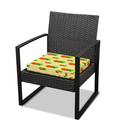Beige Watercolor Pineapple Pattern Print Outdoor Seat Cushion Cover