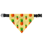 Beige Watercolor Pineapple Pattern Print Over The Collar Dog Bandana