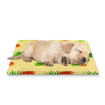 Beige Watercolor Pineapple Pattern Print Pet Cooling Mat Cover