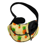 Beige Watercolor Pineapple Pattern Print Pet Sling Carrier