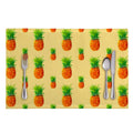Beige Watercolor Pineapple Pattern Print Placemat