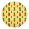 Beige Watercolor Pineapple Pattern Print Round Blanket