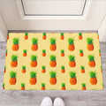 Beige Watercolor Pineapple Pattern Print Rubber Doormat