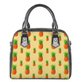 Beige Watercolor Pineapple Pattern Print Shoulder Handbag