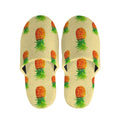 Beige Watercolor Pineapple Pattern Print Slippers