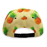 Beige Watercolor Pineapple Pattern Print Snapback Cap