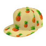 Beige Watercolor Pineapple Pattern Print Snapback Cap