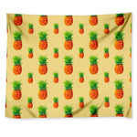 Beige Watercolor Pineapple Pattern Print Tapestry