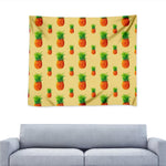 Beige Watercolor Pineapple Pattern Print Tapestry