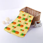 Beige Watercolor Pineapple Pattern Print Towel