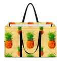 Beige Watercolor Pineapple Pattern Print Utility Tote Bag