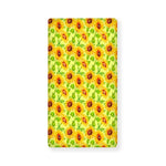 Beige Watercolor Sunflower Pattern Print Baby Crib Sheet