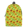 Beige Watercolor Sunflower Pattern Print Backpack