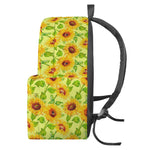 Beige Watercolor Sunflower Pattern Print Backpack