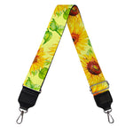 Beige Watercolor Sunflower Pattern Print Bag Strap