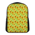 Beige Watercolor Sunflower Pattern Print Casual Backpack