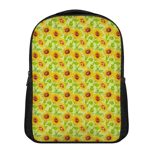 Beige Watercolor Sunflower Pattern Print Casual Backpack